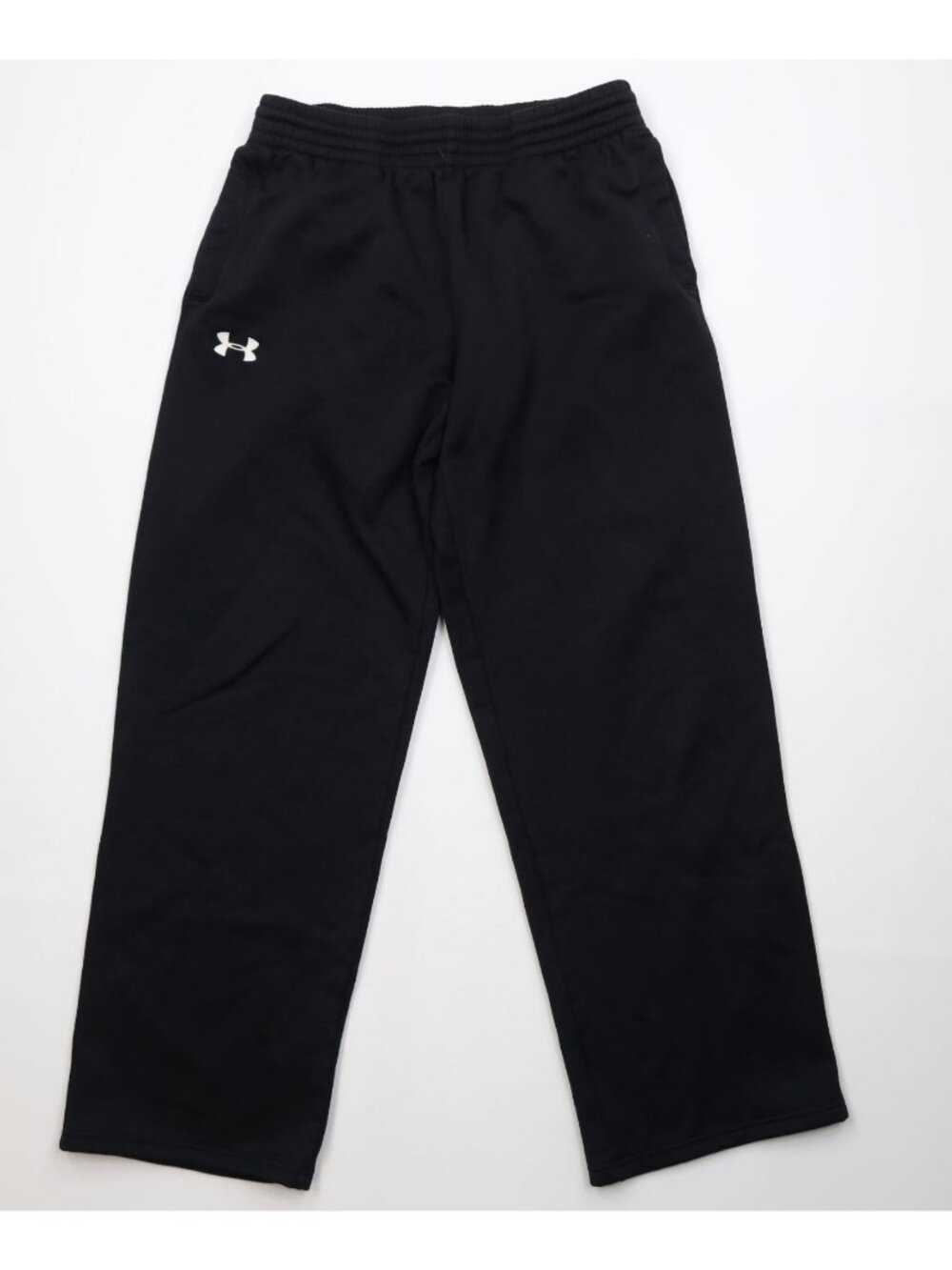 Vintage Y2K 2009 Under Armour Mens Medium Fleece Lined Wide Leg Sweatpants Black